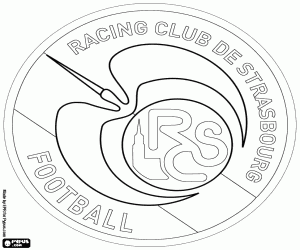 desenho de Logo do RC Strasbourg para colorir