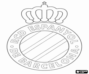 desenho de Logo do RCD Espanyol de Barcelona para colorir