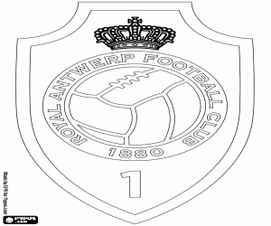 desenho de Logo do Royal Antwerp FC para colorir