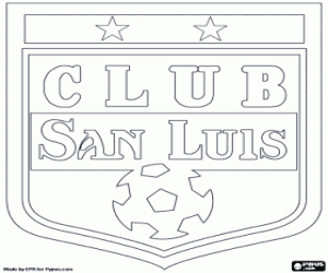 desenho de Logo do San Luis FC para colorir