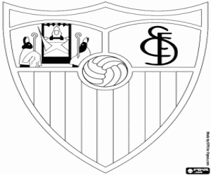 desenho de Logo do Sevilla FC para colorir