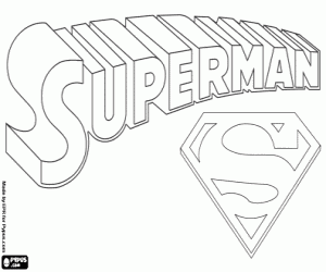 desenho de Logo do Superman para colorir