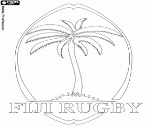 desenho de Logo do time de rugby de Fiji para colorir