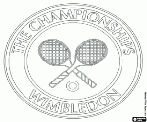 desenho de Logo do torneio de Wimbledon para colorir