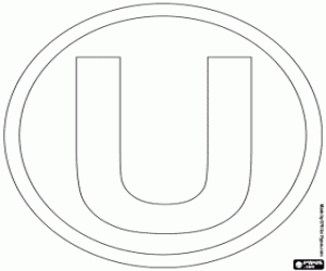 desenho de Logo do Universitario Lima para colorir