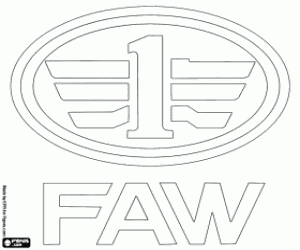 desenho de Logo FAW Car Company para colorir