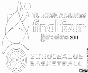 desenho de Logo Final Four Barcelona 2011 para colorir