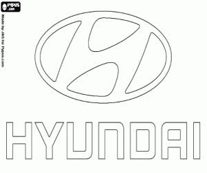 desenho de Logo Hyundai para colorir