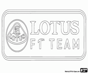 desenho de Logo Lotus F1 Team para colorir