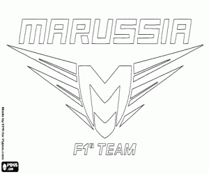 desenho de Logo Marussia F1 Team para colorir