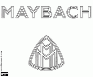 desenho de Logo Maybach para colorir