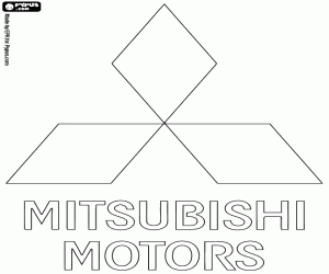 desenho de Logo Mitsubishi Motors para colorir
