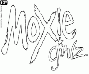 desenho de Logo Moxie Girlz para colorir
