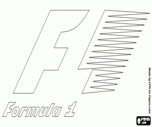 desenho de Logo oficial da Fórmula 1 para colorir