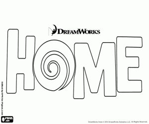 desenho de Logo original do filme Home para colorir