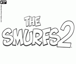desenho de Logo original do The Smurfs 2 para colorir