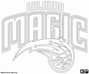 desenho de Logo dos Orlando Magic para colorir