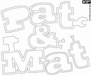 desenho de Logo Pat e Mat para colorir