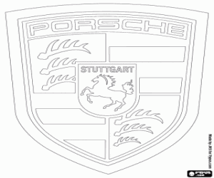 desenho de Logo Porsche para colorir