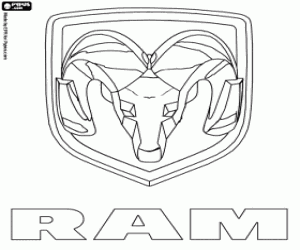 desenho de Logo Ram Trucks para colorir