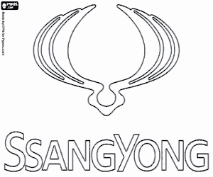 desenho de Logo SsangYong para colorir