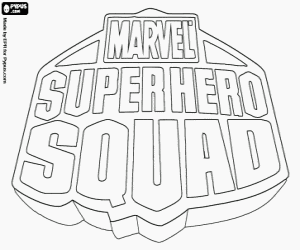 desenho de Logo Super Hero Squad para colorir