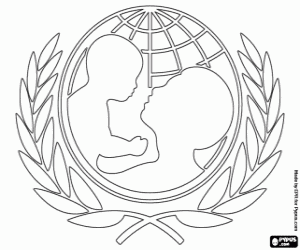 desenho de Logo UNICEF para colorir