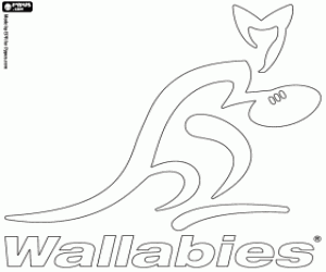 desenho de Logo dos wallabies para colorir