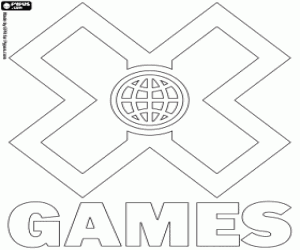 desenho de Logo X Games para colorir