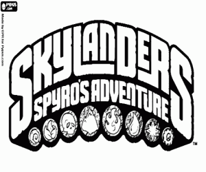 desenho de Logode Skylanders, videogame para colorir