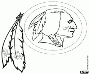 desenho de Logot do Washington Redskins para colorir