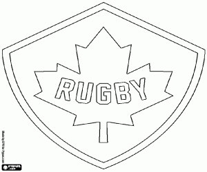 desenho de Logotipo canadense da equipe do rugby para colorir