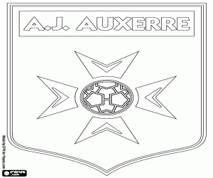 desenho de Logotipo da AJ Auxerre para colorir