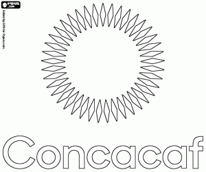 desenho de Logotipo da CONCACAF para colorir