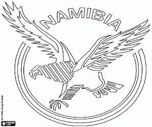desenho de Logotipo da equipe do Rugby de Namibia para colorir