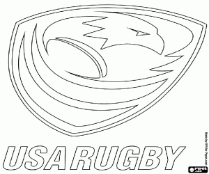 desenho de Logotipo da equipe dos EUA Rugby para colorir
