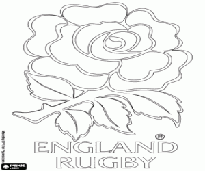 desenho de Logotipo da equipe inglesa de rugby para colorir