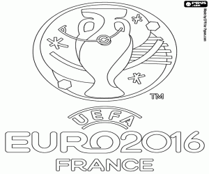desenho de Logotipo da Euro 2016 para colorir