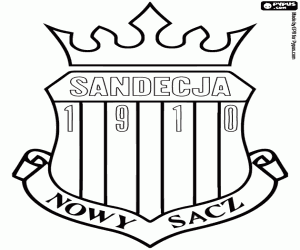 desenho de Logotipo da Sandecja Nowy Sącz para colorir