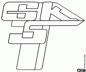 desenho de Logotipo da Łęczna Górnik para colorir