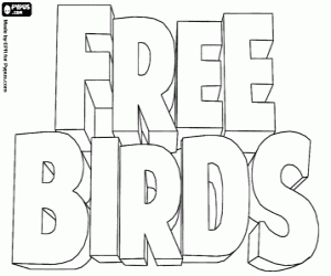desenho de Logotipo de Free Birds para colorir