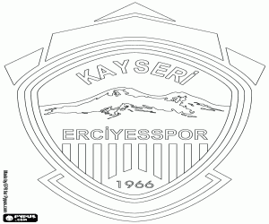 desenho de Logotipo de Kayseri Erciyesspor para colorir
