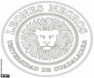 desenho de Logotipo de Leones Negros para colorir