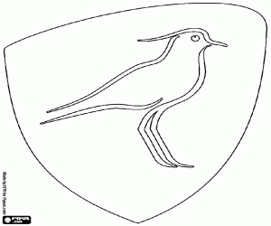 desenho de Logotipo de los teros, Rugby de Uruguai para colorir