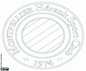 desenho de Logotipo de Montpellier HSC para colorir