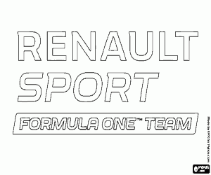 desenho de Logotipo de Renault Sport F1 Team para colorir