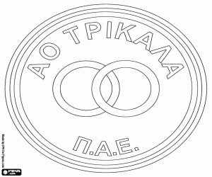 desenho de Logotipo de Trikala FC para colorir