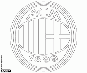 desenho de Logotipo do AC Milan para colorir