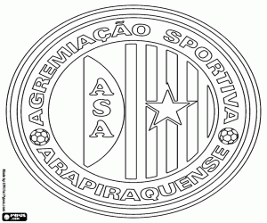 desenho de Logotipo do ASA de Arapiraca para colorir