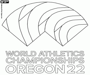 desenho de Logotipo do Campeonato Oregon 2022 para colorir